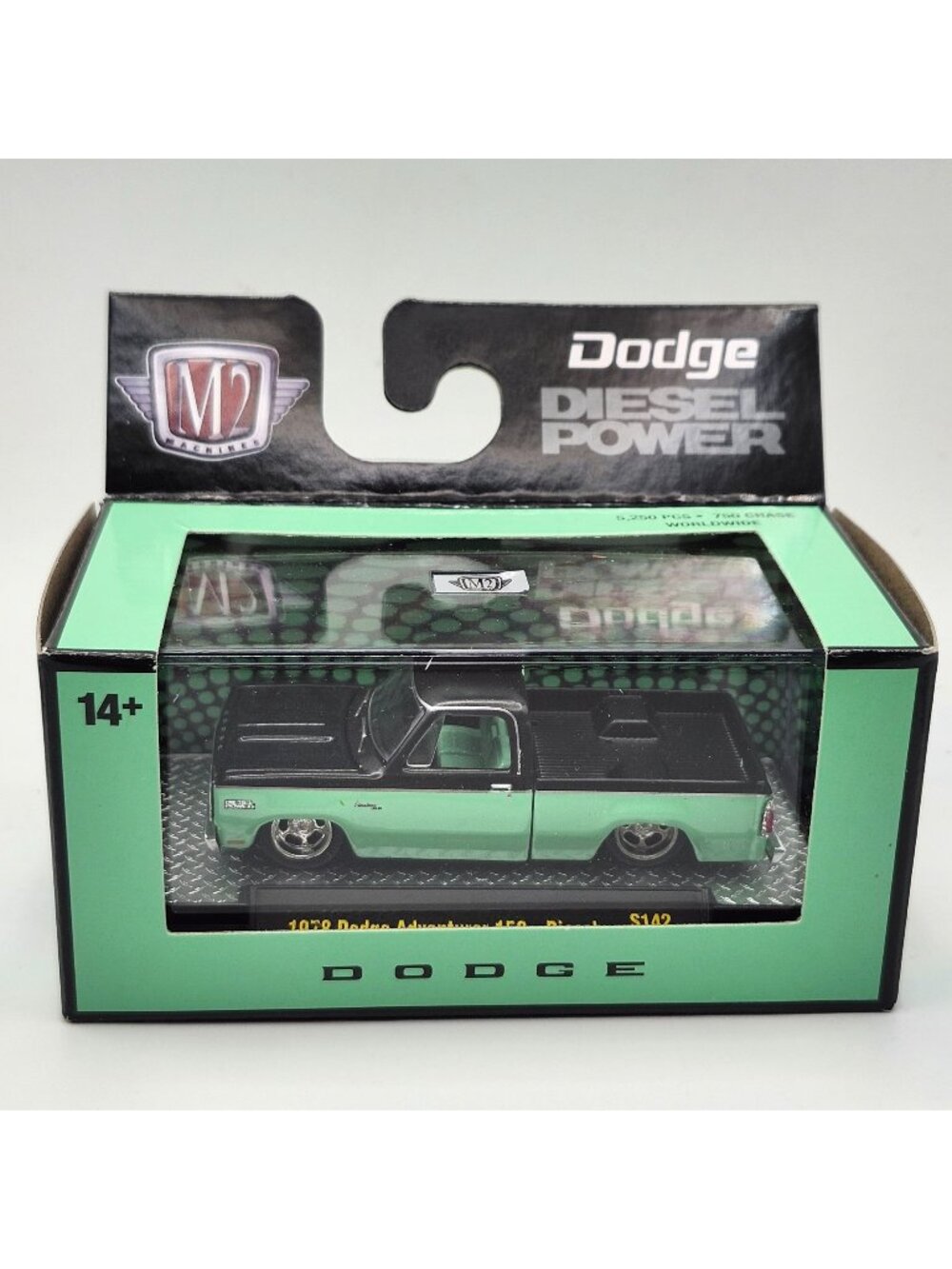 M2 Machines 1978 Dodge Adventurer 150 Diesel Power Truck S142 Bagged Mint Black